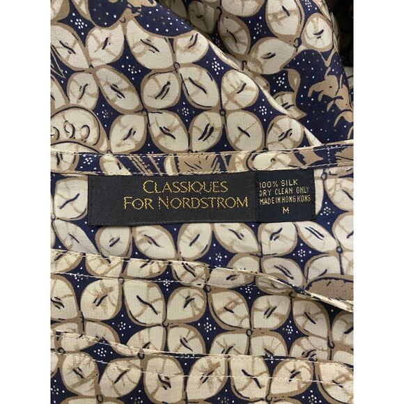 Nordstrom‎ Classiques Entier Patterned Silk Maxi Wrap Skirt Size M Classic Chic - Picture 2 of 6